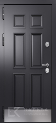 Фото №2 «Стальная дверь светлый дуб с фрезеровкой классика №98»