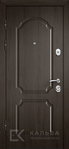 Фото №2 «Металлическая дверь для квартиры белая с медальоном внутри венге снаружи №221»